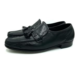 FLORSHEIM SLIP ON TASSLE LOAFERS 362285 Black 12 D